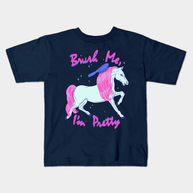 Pretty Pony Kids T-Shirt by Hillary White Rabbit